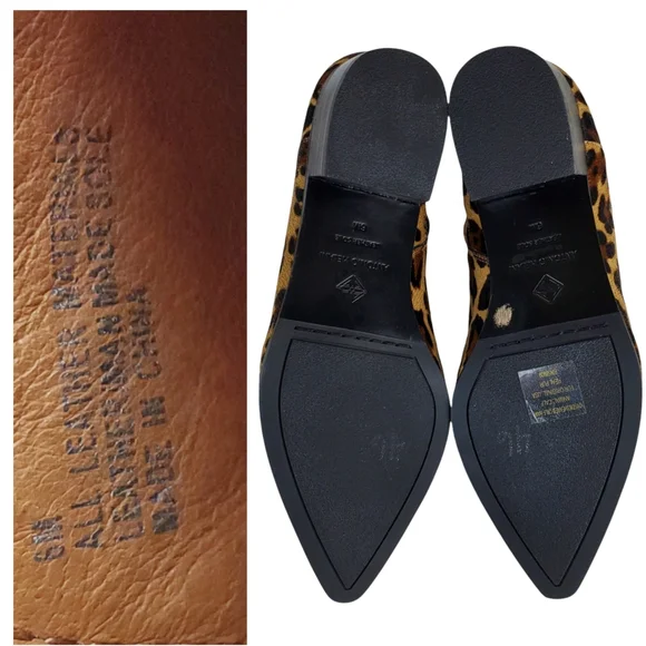 New Antonio Melani lavonnie leopard print haircalf block heel pointed booties - Picture 12 of 13